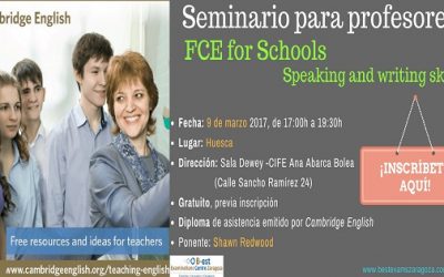 Seminario para profesores: “CAMBRIDGE ENGLISH: FIRST for Schools – Writing and Speaking”